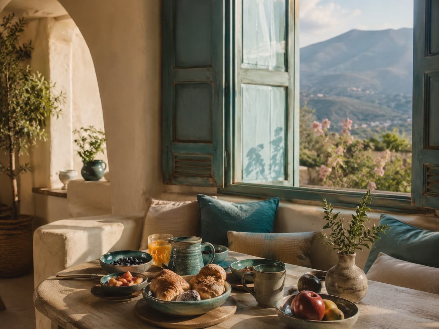 Breakfast nook visual direction for an independent stay