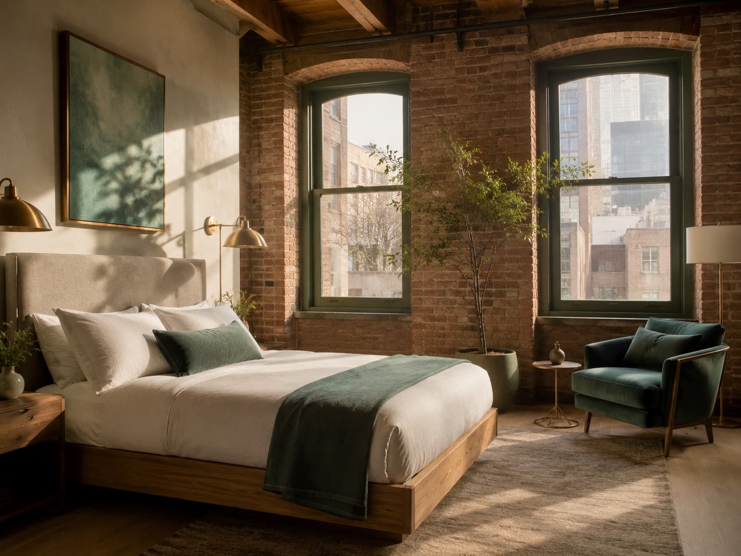 City loft visual direction for an independent stay